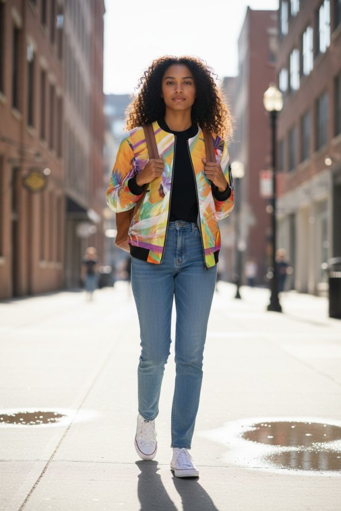 Rainbow Dance bomber jacket - Image 4